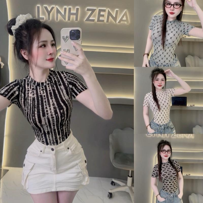 Áo Hotgirl Basic cổ tròn vãi QC mềm , mát nhà LYNH ZENA_A7289