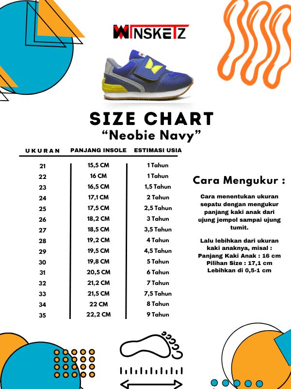 Product Introduction of WINSKETZ - Sepatu Anak Laki-laki dan Perempuan Olahraga Sekolah Casual Fashion Shoes Kids Original Premium - Neobie Navy 0