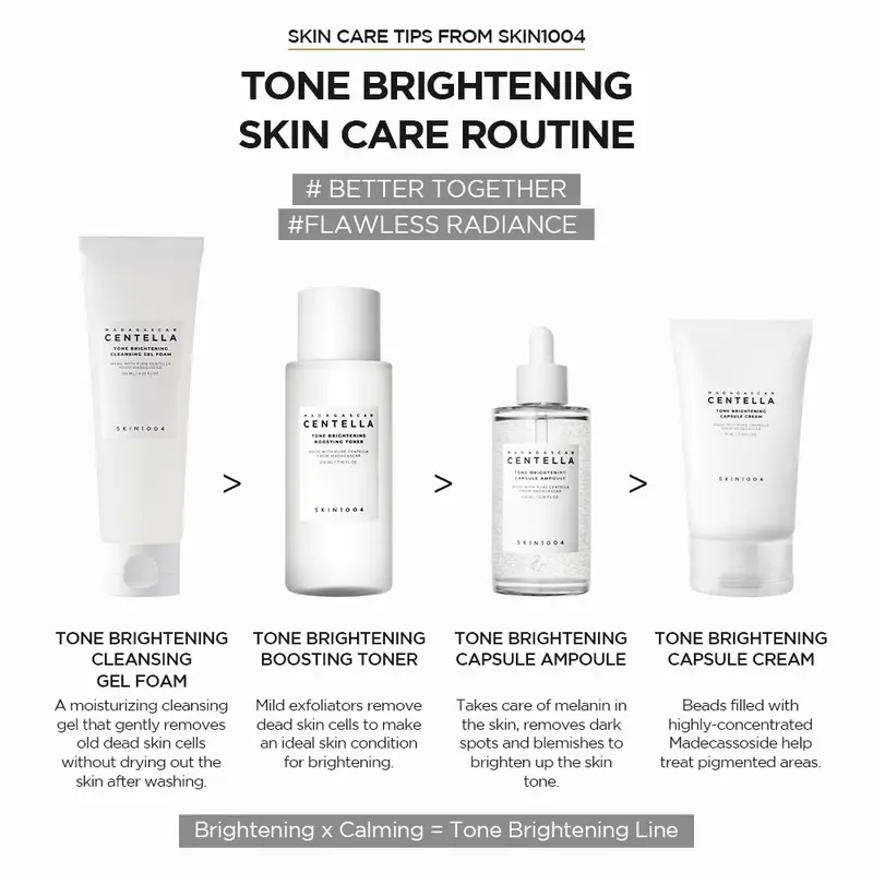 SKIN1004 Madagascar Centella Tone Brightening Boosting Toner 210ml Perawatan Mencerahkan Wajah Niacinamide Berminyak Niacinamide 8