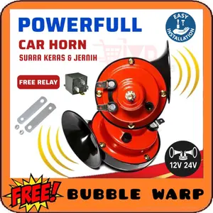 Klakson Keong + Relay Riley Klakson Motor / Klakson Motor Keong Double accessories dudukan Motorcycle Motorcycle