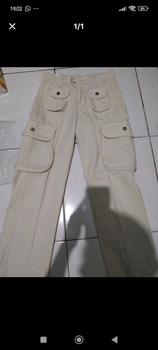 Product Review of Cargo Denim Pasir Putih Highwaist Loose Celana Jeans Wanita Korea from W**n ** 0
