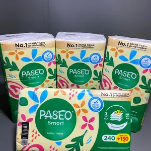 Paket 4 Pack Tissue Paseo Smart Facial 3ply isi 240+150ply Langsung Kirim
