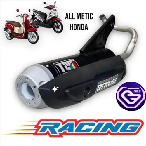 Knalpot TZM project ss pro Beat delux Beat fi Beat esp Beat stret Beat karbu Beat pop Scoopy Vario 110 Vario 125 Genio Pcx Aerox All series metic HONDA Bulat Asli 4