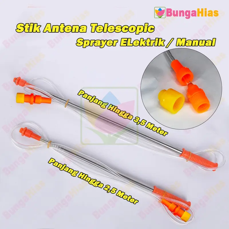 Stik Teleskopik Panjang 2,5 Atau 3,5 Meter Sprayer Elektrik Manual Stick Antena Semprotan Hama Tanaman Spray SS-4 0