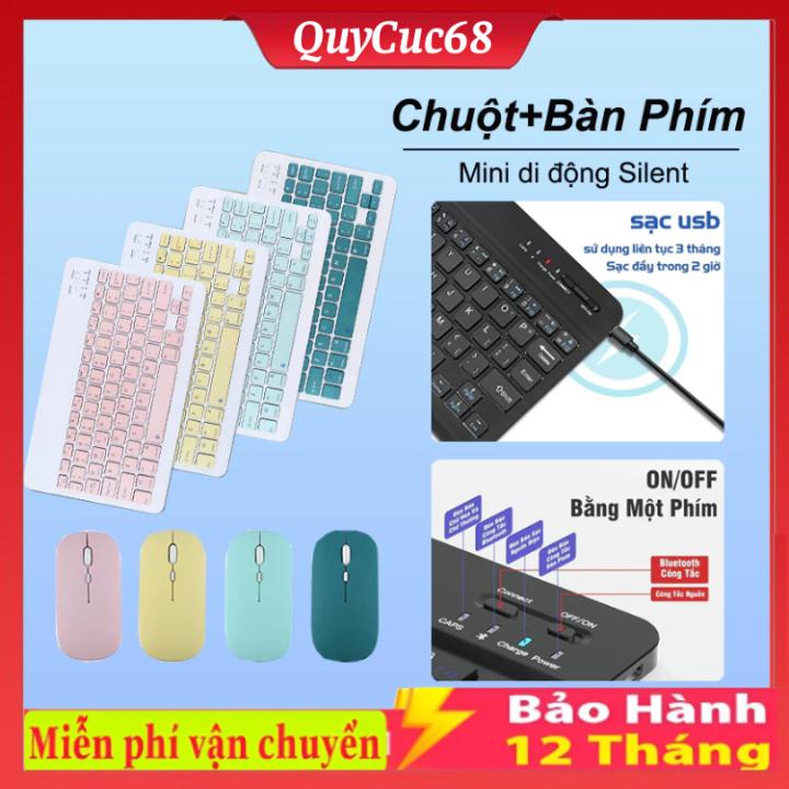 Bộ bàn phím chuột không dây bluetooth 10 Inch đầy màu sắc cho Android /…