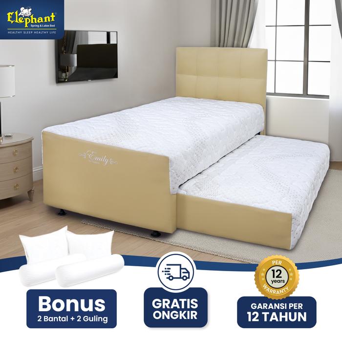 Gambar Kasur Latex 2in1 Emily Komplit set Merek Elephant Latex Spring - 100 x 200, Pink dari Elephant Springbed Kab. Tangerang Tokopedia