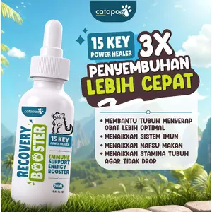 Catapaw Recovery Booster Suplemen Kucing Vitamin Imunitas Pemulihan Sakit Flu Batuk Mencret