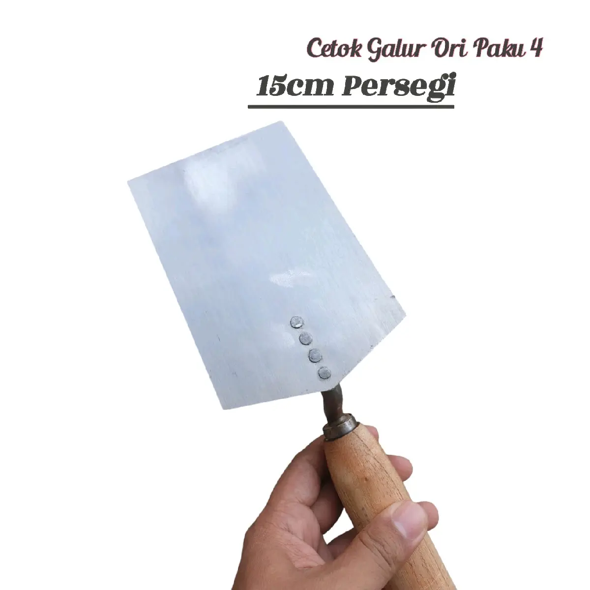 Sendok Semen Cetok Galur Asli Ukuran 15cm Persegi Keling 4 Alat Pertukangan Bangunan