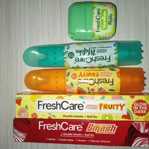 FreshCare Smash Fruity - Double Inhaler+Kerokan+Roll On+Pijat dan Relaksasi