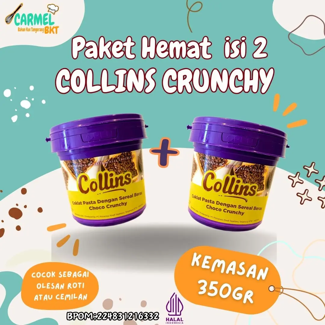 TANGERANG [PAKET ISI 2 - 350gr] COLLINS CHOCO CRUNCHY glaze coklat
