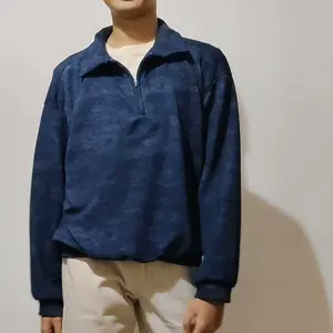 BITI Bitclub Polo Halfzip Shirt | Kaos Polo Pria Knit Lengan Panjang Denim Print Motif Half Zip