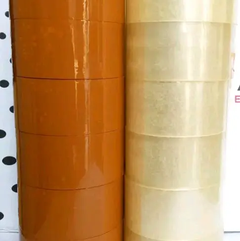 1 slop isi 6 pcs 45x90yard Lakban coklat - bening 45x90 yard lakban paking serbaguna