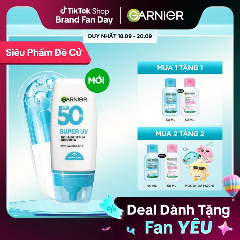 Kem Chống Nắng Garnier Phổ Rộng 12H Kiềm Dầu & Hỗ Trợ Giảm Mụn Spf 50+PA++++…