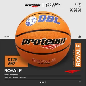 Bola Olahraga Basket Ball DBL Proteam Size 7 Indoor Outdoor Sport Bahan Rubber Karet Type Royale