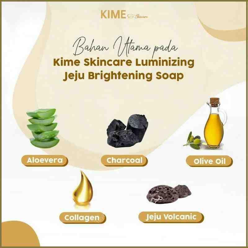 Sabun Kime Skincare Dengan Jeju Vulkanik Korea Facial Wash Mencerahkan Mengecilkan Poripori Menyamarkan Flek Hitam Dan Keriput Muka Membersihkan Kotoran Komedo Wajah 3
