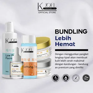 J. KJOEL Paket Bundling Brightening Day Cream + Night Cream + Toner Wajah + Serum Vit C + Facial Wash [5 in 1] - BPOM