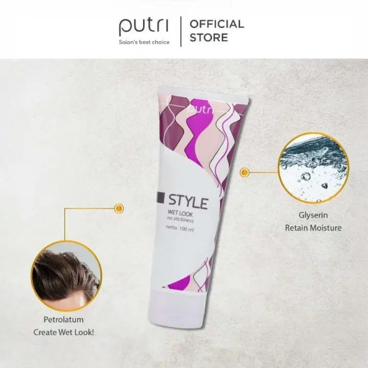 PUTRI Style Wet Look No Stickiness 100ml - Menjaga Tatanan Rambut Tahan Lama 2