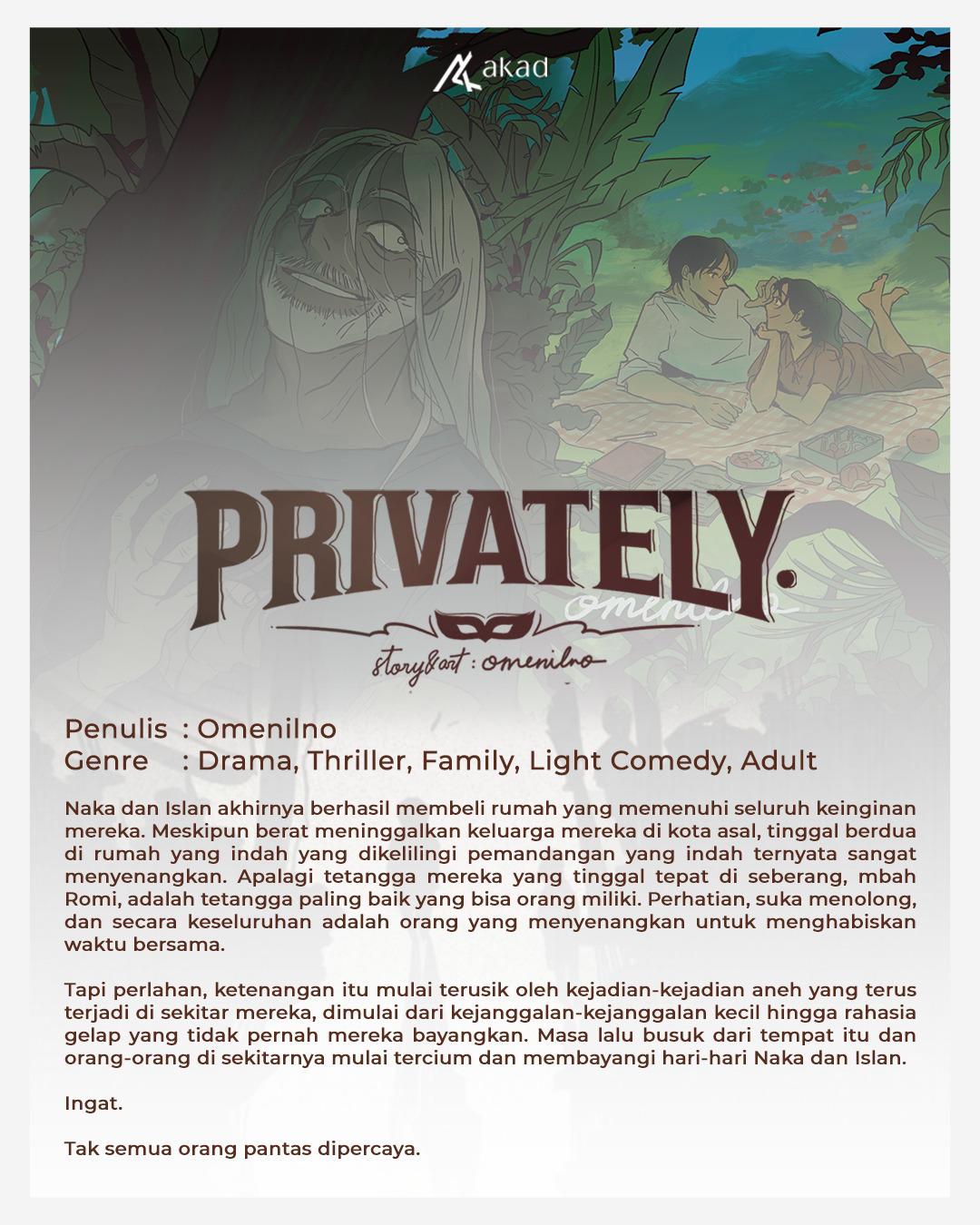 Buku Novel Komik Privately - Akad - Bumi Fiksi