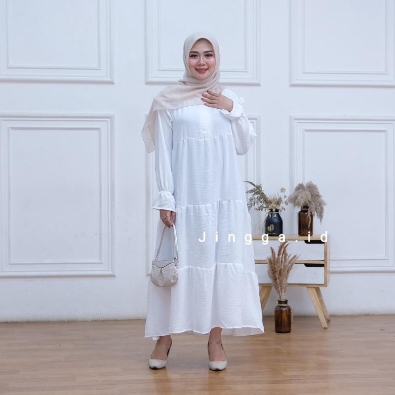 Product Introduction of Gamis Kriwil Jumbo XXXL Bigsize Ld 130 cm - Ld 140 cm Gamis Canda Kriwil Kekinian Gamis  Crinkle Muslimah Wanita Mewah Dress Syari Lebaran  Rayon 16