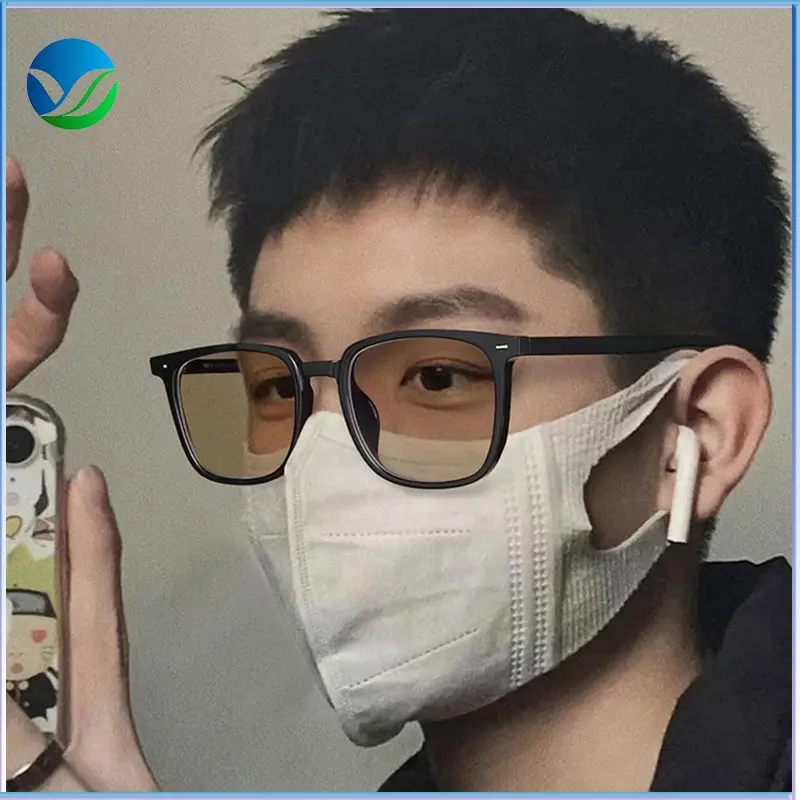 anti radiation anti blue light Square frame sunglasses anti blue light Korean retro style men and women 2308 Cermin mata gelap