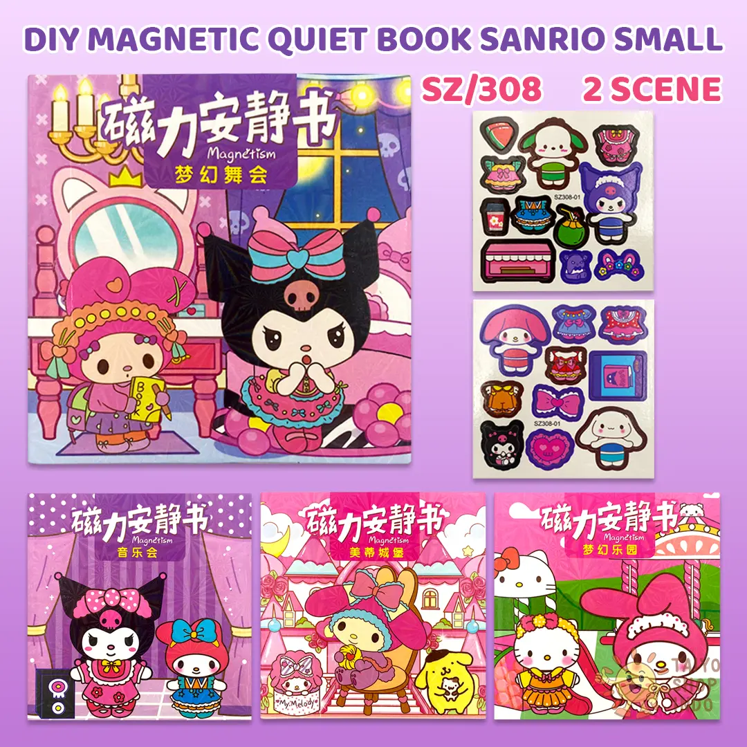 TAIYO DIY Magnetic Quiet Book Small Kecil Magnet Paper Doll Sticker Stiker Tempel