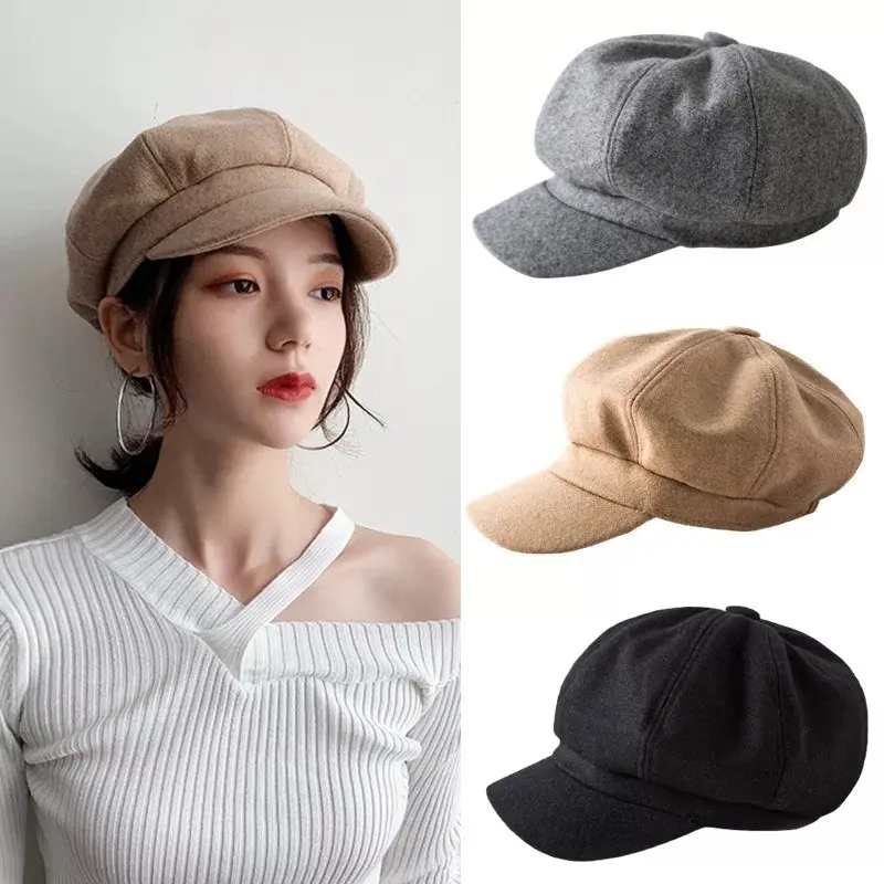 Topi Apolo Newboys Bahan Fleece Tanpa Kancing/Topi Korean Style