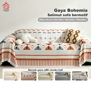 【Pola Baru】Penutup Sofa Selimut Sofa Cover Cetak pola 1 2 3 4 Seater Sofa Blanket dua sisi ganda