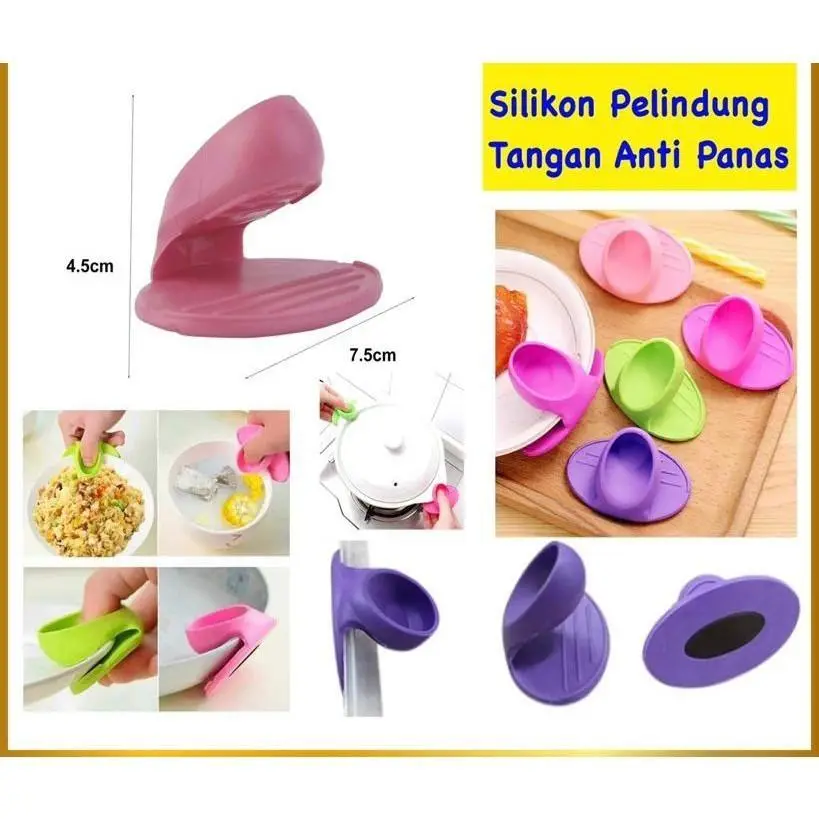 Penjepit Silikon Anti Panas Sarung Jari Tangan Oven Penjepit Serbaguna TM E39