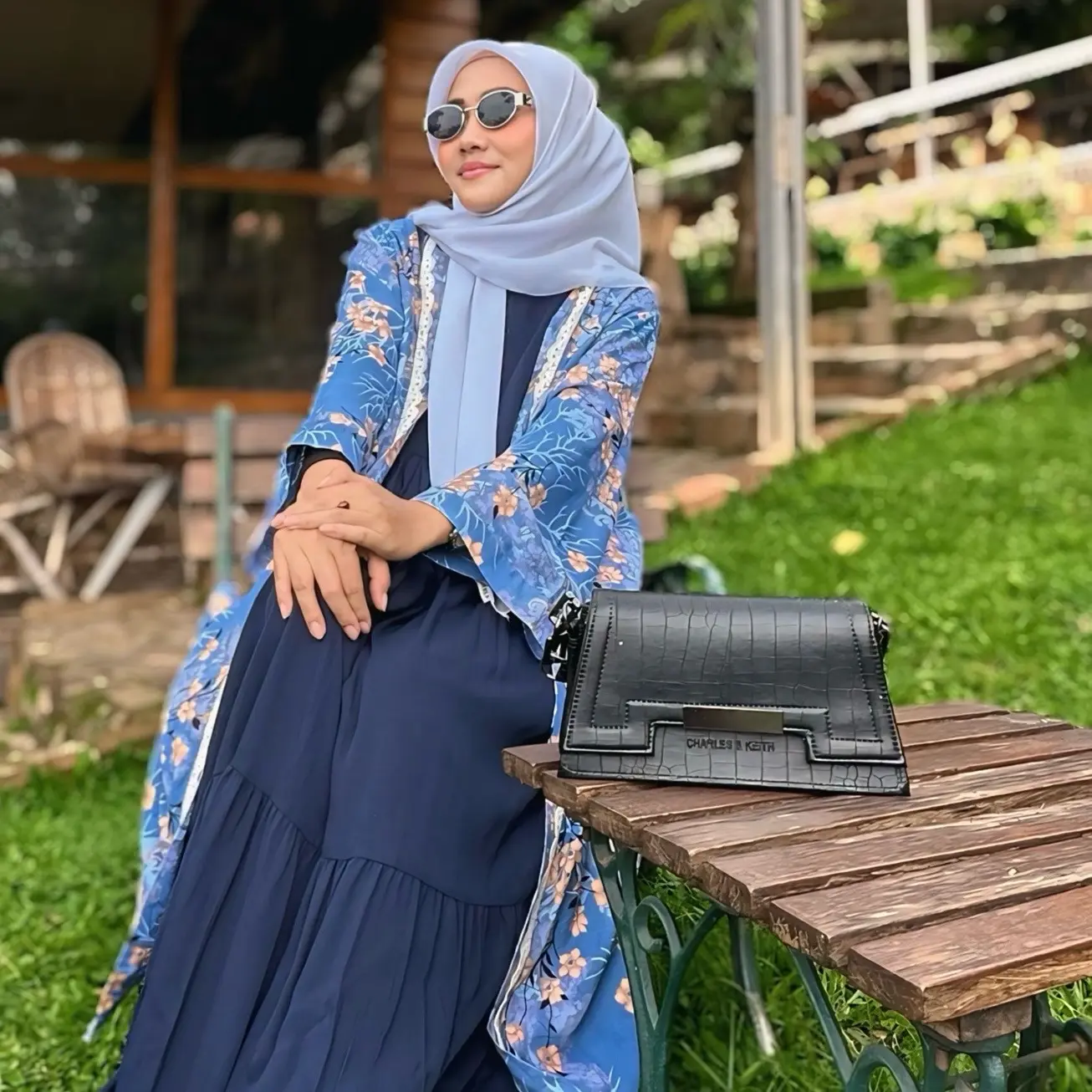 one set elegan lebaran New prodak RH FASHION SET OUTER TERCANTIK BAHAN TAYON TWILL Rayon Muslim Wanita Atasan Gamis Setelan Baju Dewasa