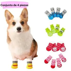 Set de calcetines antideslizantes para mascotas, ideal para perros pequeños y gatos, protege las patas, regalo perfecto de Navidad para mascotas, diseño duradero y antideslizante