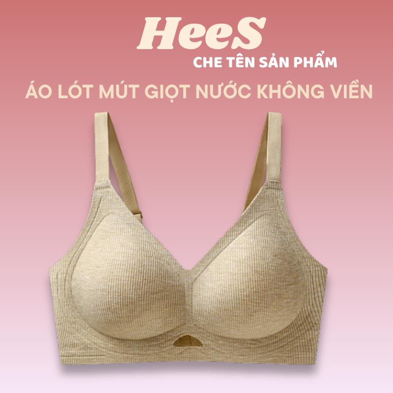 GIÁ DÙNG THỬ HeeS Áo Ngực Su Không Gọng Mút 4cm Mỏng Mềm Mại Nâng Ngực - 048 Bra Nữ Chất Liệu Su Đúc Mềm Mại Thoáng Khí Kích Thước M L XL Xuất Sứ Việt Nam