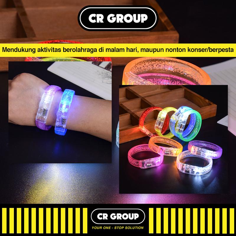 [CRGROUP] W33 Gelang Akrilik LED Bercahaya Light Up Bracelets 3