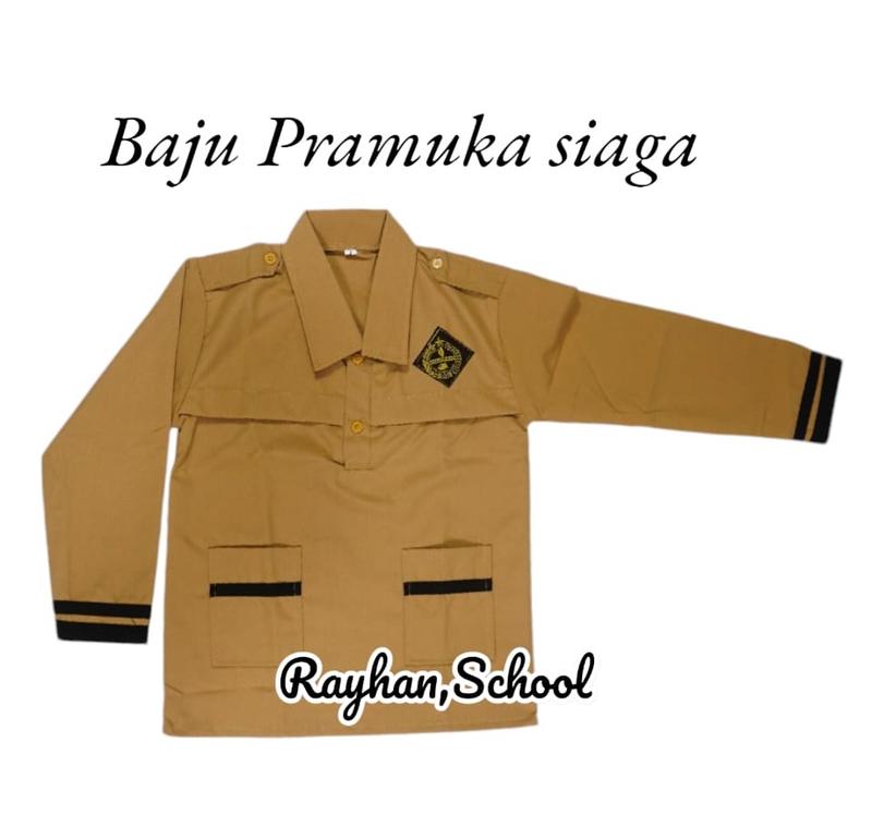 Baju Kemeja Pramuka Siaga lengan Panjang Usia 5-15thn 0