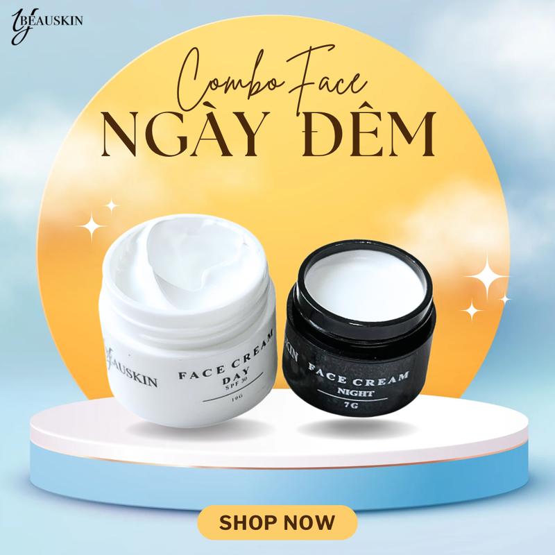 [YBEAUSKIN] COMBO NGÀY ĐÊM Kem Dưỡng Sáng Da Mặt - size mini mẫu dùng thử (không dùng cho da mụn)  Chăm Sóc Da Làm Đẹp Da   Skincare Women Nữ