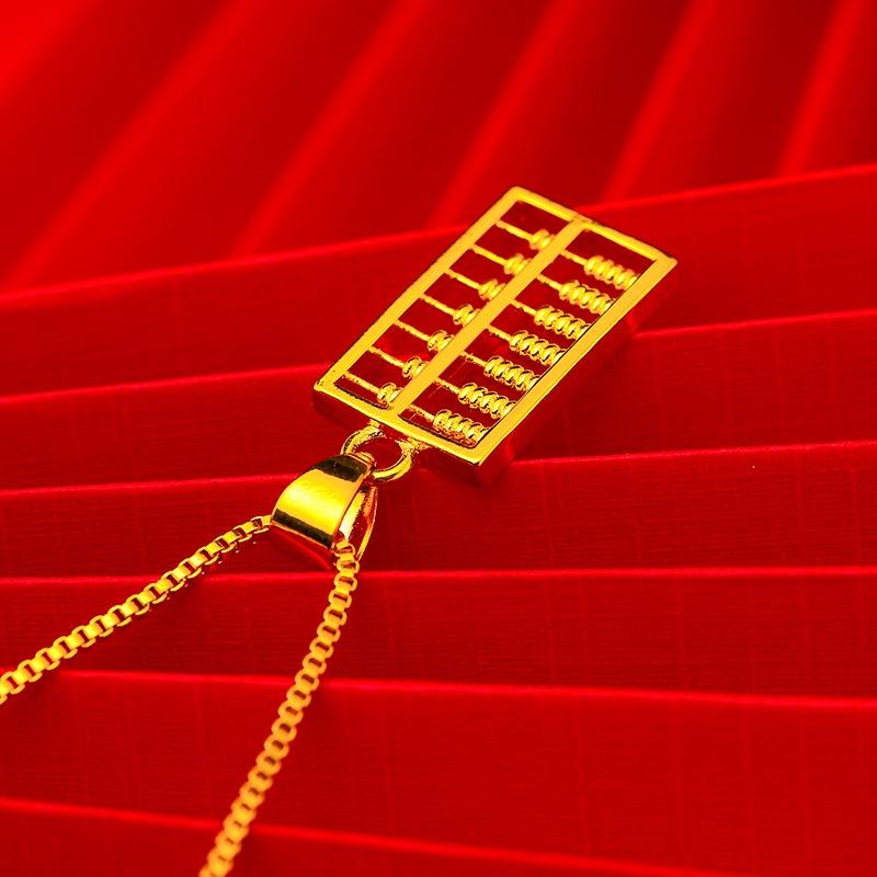 Product Introduction of SS24 Abacus Pendant Female Lucky Necklace 12
