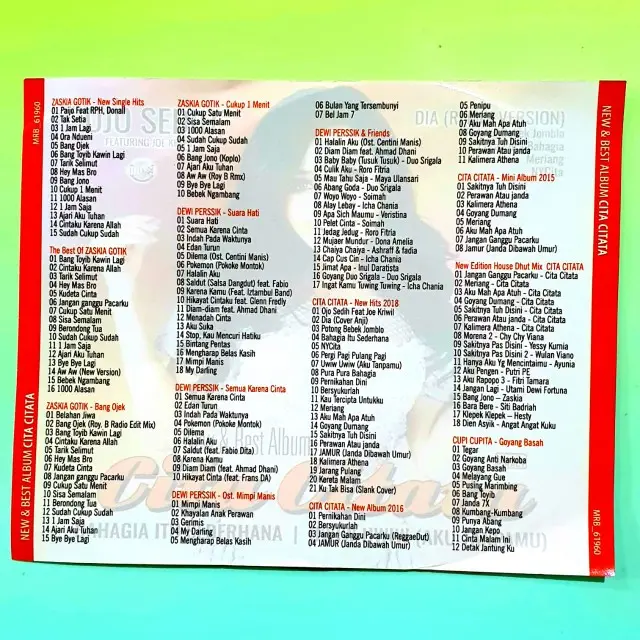 KASET CD MP3 CAMPURAN LAGU DANGDUT CITA CITATA-LAGU ZASKIA GOTIK