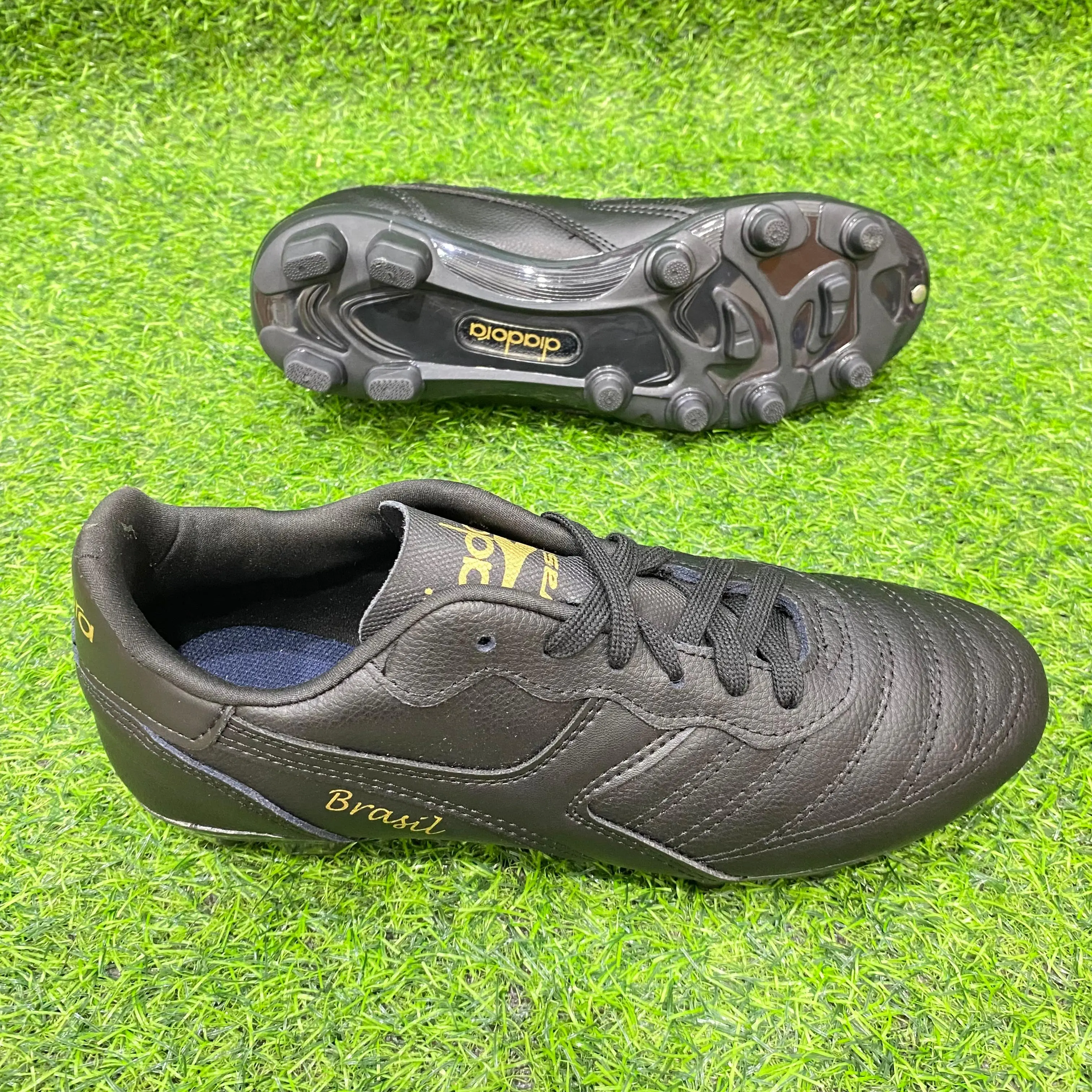 Sepatu DRA Sepatu Bola Kulit Asli Outsole KDH Size 39-43 HITAM