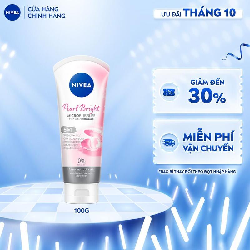 Sữa Rửa Mặt NIVEA Pearl Bright (100 g) - 81295/84951/86704/81273