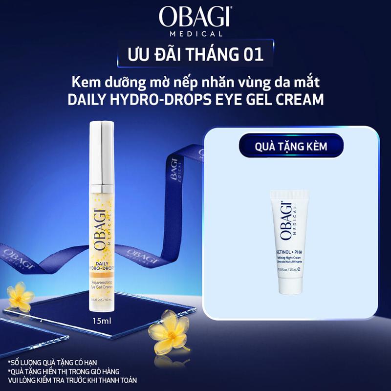  Kem mắt Obagi Medical Daily Hydro-Drops Rejuvenating Eye Gel Cream  15ml  