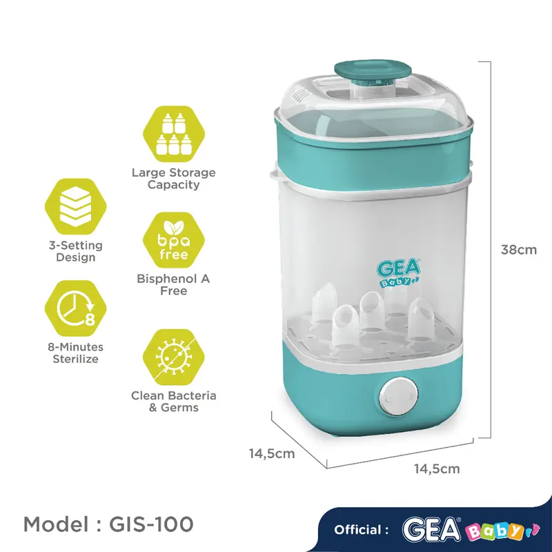Gea Baby GIS100 Instant Steam Sterilizer | Sterilisasi Uap Botol Bayi 3
