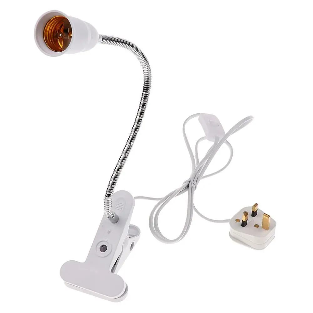 E27 Flexible Clip on with Switch LED Light Lamp Bulb Holder Socket