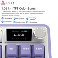 Gambar Ajazz AK870 / AK-870 Tri-Mode Keyboard Gasket Mount With OLED Screen - Purple-No LED, Gift Sw dari TokoTeknoPro Kota Administrasi Jakarta Utara 2 Tokopedia