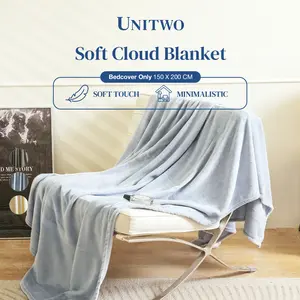 [BLANKET ONLY] UNITWO Soft Cloud Blanket – Selimut Bulu Halus, Minmalis. Lembut, Ringan, dan Nyaman