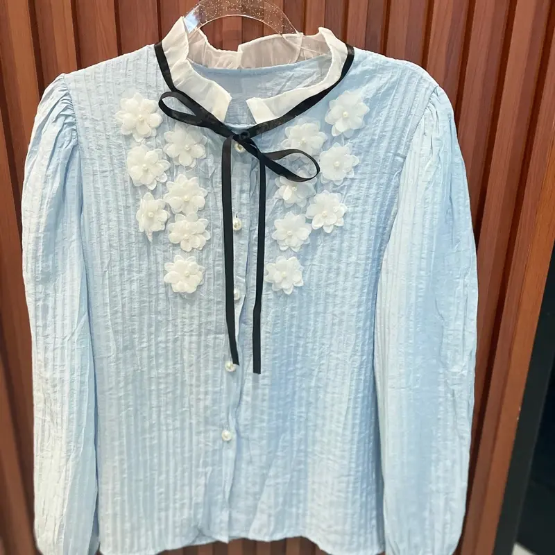 Blouse atasan wanita lengan panjang lebaran fashion wanita terbaru Casual Formal 3