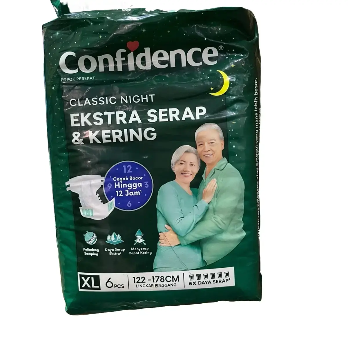 Confidence popok dewasa clasic night xL6