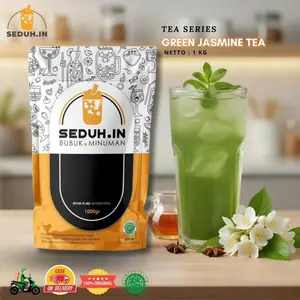 Teh Hijau JASMINE TEA Bubuk 1KG Premium untuk Minuman Instan - Greentea,Gula Serbuk Powder Drink Matcha Lemon