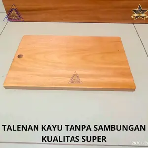 OKK-005# TALENAN KAYU MAHONI TANPA SAMBUNGAN( lobang gantungan), SERVING BOARD, TALENAN KAYU FOODGRADE MODEL RATA/ FLAT, TATAKAN PEMOTONG SAYURAN. Kitchenware tebal #PALINGMURAH anti jamur