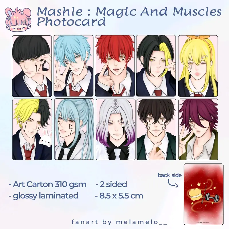 Mashle Magic And muscles Photocard Fanmerch Pc Photocard Anime 0
