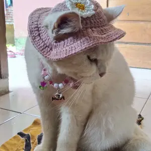 topi rajut kucing anjing kelinci bucket hat anjing kucing topi pororo viral