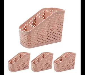 Promo Keranjang Sekat Serbaguna Lavender Clio Plastik /Tempat sendok/Tempat ATK Penyimpanan